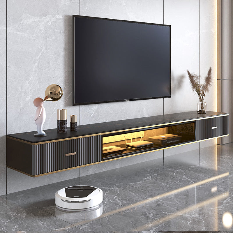 Glam TV Media Stand Wall Mounted TV Media Console with 2 Drawers Clearhalo 'furn' 'furn_tv_stands_entertainment_centers' 'Furniture' 'Living Room Furniture' 'TV Stands & Entertainment Centers' 'TV Stands & Media Storage Furniture' 'tv_stands_entertainment_centers' 7076430