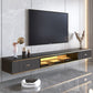 Glam TV Media Stand Wall Mounted TV Media Console with 2 Drawers 79"L x 10"W x 9"H Black-Gold Clearhalo 'furn' 'furn_tv_stands_entertainment_centers' 'Furniture' 'Living Room Furniture' 'TV Stands & Entertainment Centers' 'TV Stands & Media Storage Furniture' 'tv_stands_entertainment_centers' 7076445