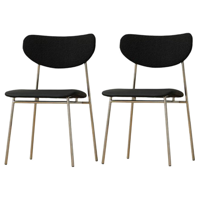 Chaise de salle à manger de cuisine contemporaine Open Back Metal Fide Side