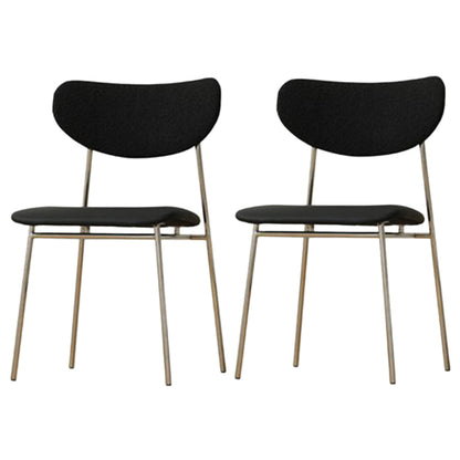 Chaise de salle à manger de cuisine contemporaine Open Back Metal Fide Side