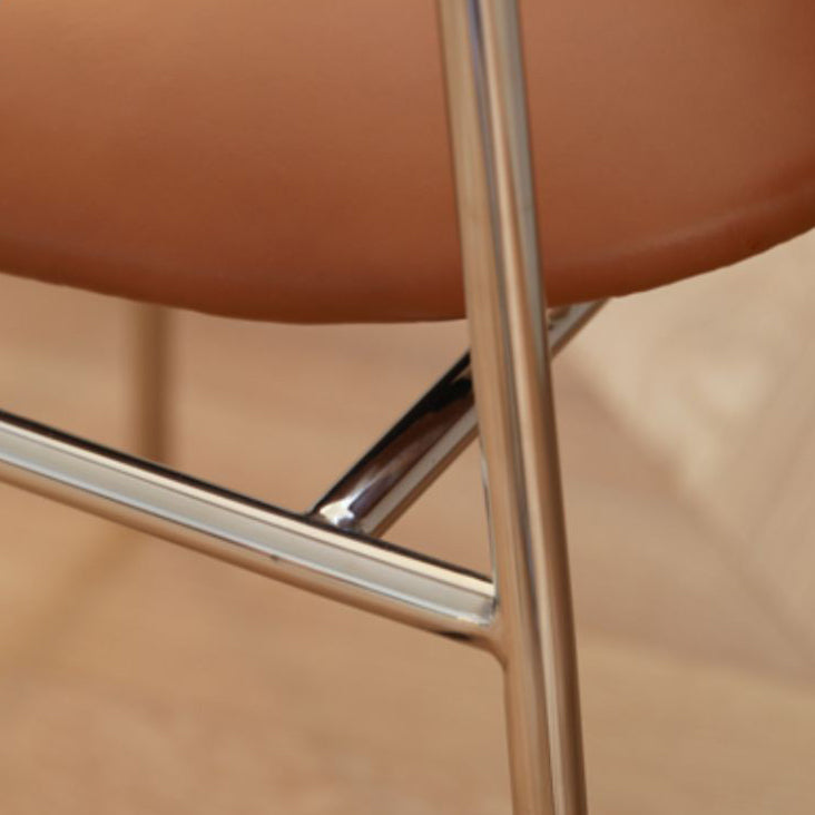 Chaise de salle à manger de cuisine contemporaine Open Back Metal Fide Side