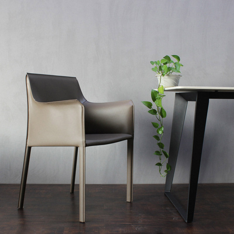 工業用布張りのアームダイニングチェアキッチンパーソンズチェア