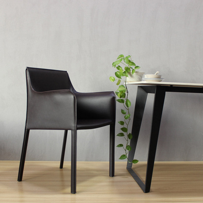 工業用布張りのアームダイニングチェアキッチンパーソンズチェア