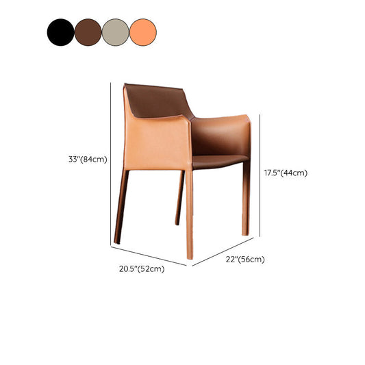 Industrial Upholstered Arm Dining Chair Kitchen Parsons Chair