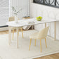 Contemporary Dining Room Dinner Table 4 Legs Stone Dining Table Clearhalo 'Dining Tables & Seating' 'Dining Tables' 'dining_table' 'furn' 'furn_dining_table' 'Furniture' 'Kitchen & Dining Furniture' 7076606