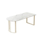 Contemporary Dining Room Dinner Table 4 Legs Stone Dining Table Clearhalo 'Dining Tables & Seating' 'Dining Tables' 'dining_table' 'furn' 'furn_dining_table' 'Furniture' 'Kitchen & Dining Furniture' 7076607