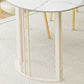 Contemporary Dining Room Dinner Table 4 Legs Stone Dining Table Clearhalo 'Dining Tables & Seating' 'Dining Tables' 'dining_table' 'furn' 'furn_dining_table' 'Furniture' 'Kitchen & Dining Furniture' 7076609