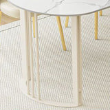 Contemporary Dining Room Dinner Table 4 Legs Stone Dining Table Clearhalo 'Dining Tables & Seating' 'Dining Tables' 'dining_table' 'furn' 'furn_dining_table' 'Furniture' 'Kitchen & Dining Furniture' 7076609