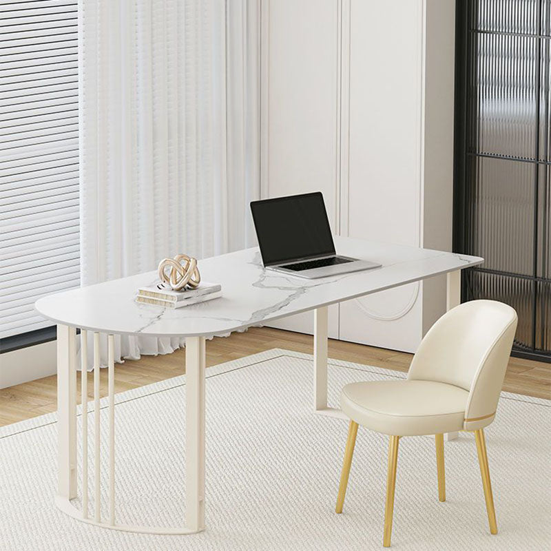 Contemporary Dining Room Dinner Table 4 Legs Stone Dining Table Clearhalo 'Dining Tables & Seating' 'Dining Tables' 'dining_table' 'furn' 'furn_dining_table' 'Furniture' 'Kitchen & Dining Furniture' 7076612