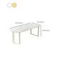 Contemporary Dining Room Dinner Table 4 Legs Stone Dining Table Clearhalo 'Dining Tables & Seating' 'Dining Tables' 'dining_table' 'furn' 'furn_dining_table' 'Furniture' 'Kitchen & Dining Furniture' 7076613