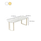 Contemporary Dining Room Dinner Table 4 Legs Stone Dining Table Clearhalo 'Dining Tables & Seating' 'Dining Tables' 'dining_table' 'furn' 'furn_dining_table' 'Furniture' 'Kitchen & Dining Furniture' 7076614