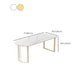 Contemporary Dining Room Dinner Table 4 Legs Stone Dining Table Clearhalo 'Dining Tables & Seating' 'Dining Tables' 'dining_table' 'furn' 'furn_dining_table' 'Furniture' 'Kitchen & Dining Furniture' 7076617