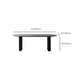 Modern Oval Dining Table Black Wooden Dinner Table for Dining Room