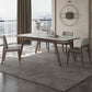 Modern 1/4/5/7 Pieces Dining Room Table Rectangle Stone Furniture in White Clearhalo 'Dining Room Sets' 'Dining Tables & Seating' 'dining_room_set' 'furn' 'furn_dining_room_set' 'Furniture' 'Kitchen & Dining Furniture' 7076639