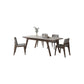 Modern 1/4/5/7 Pieces Dining Room Table Rectangle Stone Furniture in White 5 Pieces: Table, 4 Chairs Clearhalo 'Dining Room Sets' 'Dining Tables & Seating' 'dining_room_set' 'furn' 'furn_dining_room_set' 'Furniture' 'Kitchen & Dining Furniture' 7076640