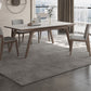 Modern 1/4/5/7 Pieces Dining Room Table Rectangle Stone Furniture in White Clearhalo 'Dining Room Sets' 'Dining Tables & Seating' 'dining_room_set' 'furn' 'furn_dining_room_set' 'Furniture' 'Kitchen & Dining Furniture' 7076653