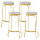 Modern Bar Table Set 1/4/7 Pieces Faux Marble Counter Table with Upholstered Stools