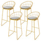Modern Bar Table Set 1/4/7 Pieces Faux Marble Counter Table with Upholstered Stools