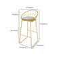 Modern Bar Table Set 1/4/7 Pieces Faux Marble Counter Table with Upholstered Stools