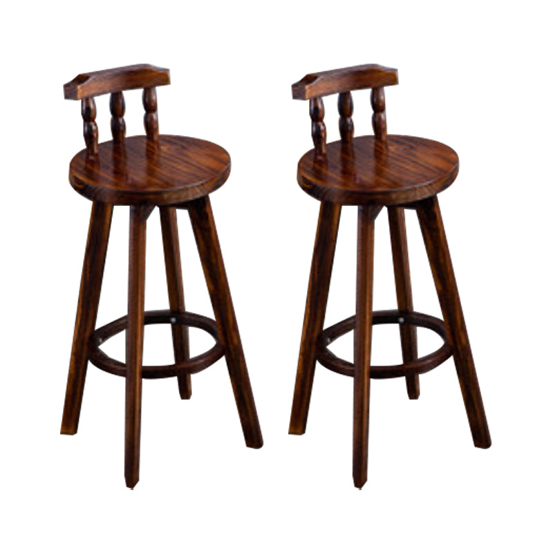Solid Wood Pub Dining Set Contemporary 1/2/3 Pieces Table and Stool Set Chair(s) Brown 2 Piece Set Clearhalo 'Bar Furniture' 'furn' 'furn_home_bar_bar_sets' 'Furniture' 'Home Bars & Bar Sets' 'home_bar_bar_sets' 'Kitchen & Dining Furniture' 7076730