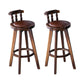 Solid Wood Pub Dining Set Contemporary 1/2/3 Pieces Table and Stool Set Chair(s) Dark Brown 2 Piece Set Clearhalo 'Bar Furniture' 'furn' 'furn_home_bar_bar_sets' 'Furniture' 'Home Bars & Bar Sets' 'home_bar_bar_sets' 'Kitchen & Dining Furniture' 7076732