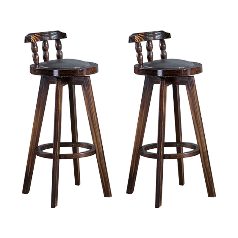 Solid Wood Pub Dining Set Contemporary 1/2/3 Pieces Table and Stool Set Chair(s) Brown Black 2 Piece Set Clearhalo 'Bar Furniture' 'furn' 'furn_home_bar_bar_sets' 'Furniture' 'Home Bars & Bar Sets' 'home_bar_bar_sets' 'Kitchen & Dining Furniture' 7076734
