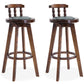 Solid Wood Pub Dining Set Contemporary 1/2/3 Pieces Table and Stool Set Chair(s) Brown Green 2 Piece Set Clearhalo 'Bar Furniture' 'furn' 'furn_home_bar_bar_sets' 'Furniture' 'Home Bars & Bar Sets' 'home_bar_bar_sets' 'Kitchen & Dining Furniture' 7076736