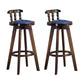 Solid Wood Pub Dining Set Contemporary 1/2/3 Pieces Table and Stool Set Chair(s) Brown-Blue 2 Piece Set Clearhalo 'Bar Furniture' 'furn' 'furn_home_bar_bar_sets' 'Furniture' 'Home Bars & Bar Sets' 'home_bar_bar_sets' 'Kitchen & Dining Furniture' 7076738