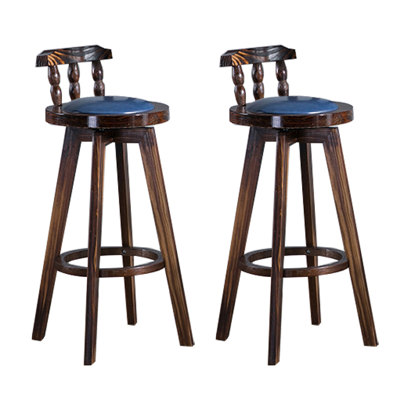 Solid Wood Pub Dining Set Contemporary 1/2/3 Pieces Table and Stool Set Chair(s) Brown-Blue 2 Piece Set Clearhalo 'Bar Furniture' 'furn' 'furn_home_bar_bar_sets' 'Furniture' 'Home Bars & Bar Sets' 'home_bar_bar_sets' 'Kitchen & Dining Furniture' 7076738