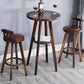 Solid Wood Pub Dining Set Contemporary 1/2/3 Pieces Table and Stool Set Table & Chair(s) Dark Brown 3 Piece Set Clearhalo 'Bar Furniture' 'furn' 'furn_home_bar_bar_sets' 'Furniture' 'Home Bars & Bar Sets' 'home_bar_bar_sets' 'Kitchen & Dining Furniture' 7076740