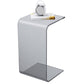 Acrylic Sofa Side Accent Table C-Shape Contemporary Corner Table for Living Room