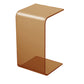 Acrylic Sofa Side Accent Table C-Shape Contemporary Corner Table for Living Room