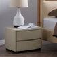 Modern Accent Table Nightstand Leather Bedside Cabinet for Bedroom Apricot 1 Piece Clearhalo 'Bedroom Furniture' 'furn' 'furn_night_stand' 'Furniture' 'night_stand' 'Nightstands' 7077951
