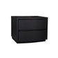 Modern Accent Table Nightstand Leather Bedside Cabinet for Bedroom Black 1 Piece Clearhalo 'Bedroom Furniture' 'furn' 'furn_night_stand' 'Furniture' 'night_stand' 'Nightstands' 7077954