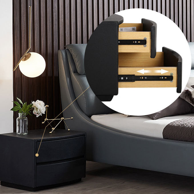 Modern Accent Table Nightstand Leather Bedside Cabinet for Bedroom Clearhalo 'Bedroom Furniture' 'furn' 'furn_night_stand' 'Furniture' 'night_stand' 'Nightstands' 7077961