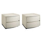 Modern Accent Table Nightstand Leather Bedside Cabinet for Bedroom Apricot 2 Piece Set Clearhalo 'Bedroom Furniture' 'furn' 'furn_night_stand' 'Furniture' 'night_stand' 'Nightstands' 7077962