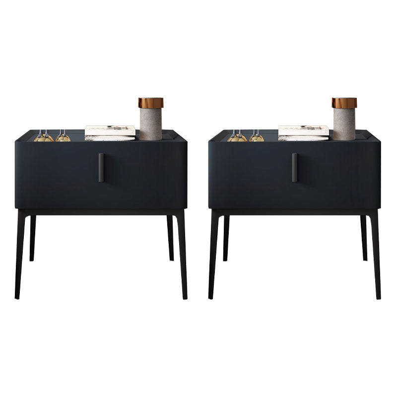 木製のアクセントテーブルナイトスタンドモダンなベッドサイドキャビネットの引き出し付き