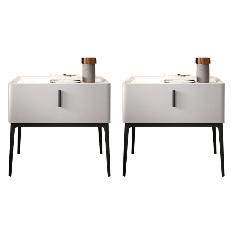 木製のアクセントテーブルナイトスタンドモダンなベッドサイドキャビネットの引き出し付き