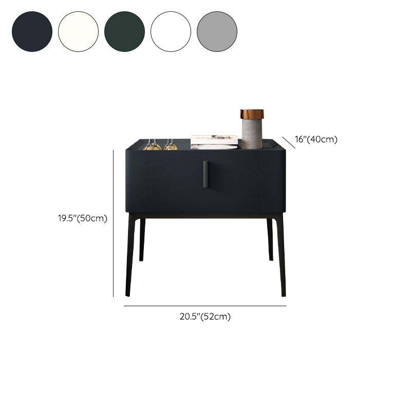 木製のアクセントテーブルナイトスタンドモダンなベッドサイドキャビネットの引き出し付き
