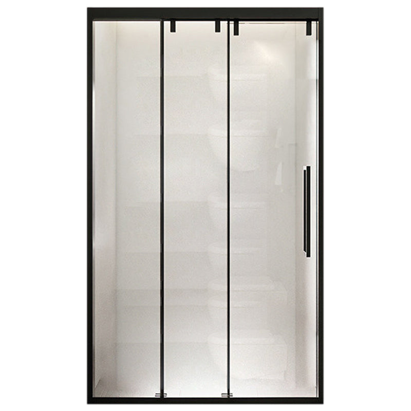 Full Frame One-shaped Tempered Glass Shower Door, Triple Linkage Shower Door Left Clearhalo 'Bathroom Remodel & Bathroom Fixtures' 'Home Improvement' 'home_improvement' 'home_improvement_shower_tub_doors' 'Shower and Tub Doors' 'shower_tub_doors' 'Showers & Bathtubs' 7081145