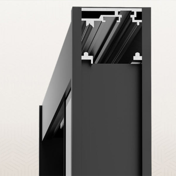 Full Frame One-shaped Tempered Glass Shower Door, Triple Linkage Shower Door Clearhalo 'Bathroom Remodel & Bathroom Fixtures' 'Home Improvement' 'home_improvement' 'home_improvement_shower_tub_doors' 'Shower and Tub Doors' 'shower_tub_doors' 'Showers & Bathtubs' 7081152