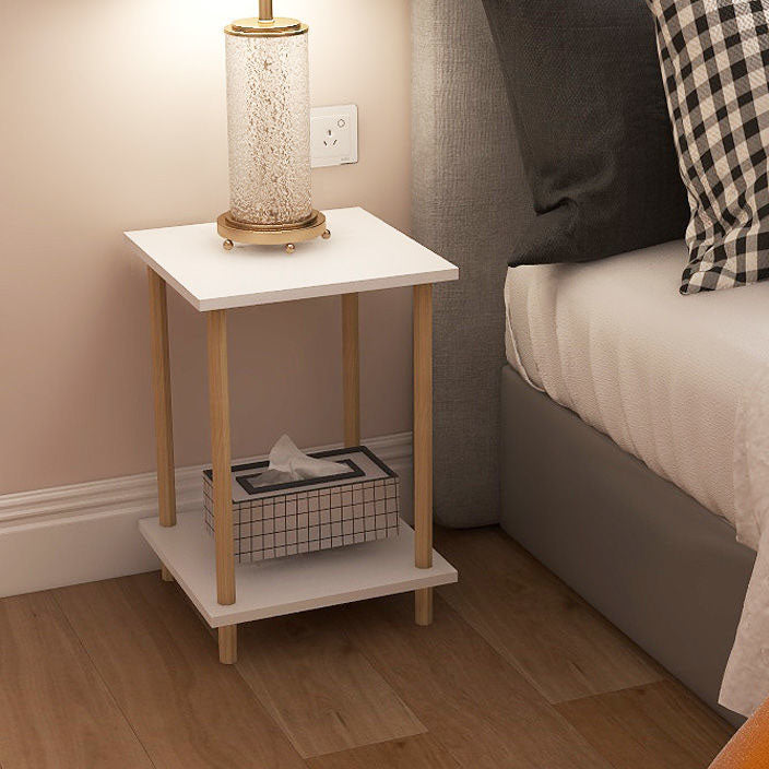 Modern houten bed nachtkastje open opberg nachttafel voor slaapkamer