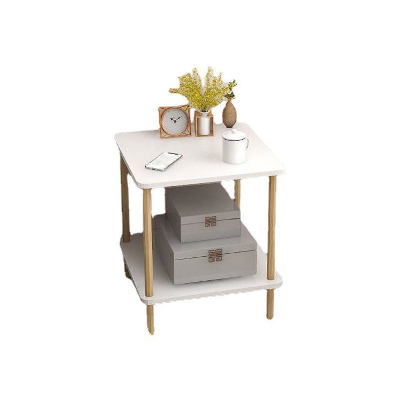 Modern houten bed nachtkastje open opberg nachttafel voor slaapkamer