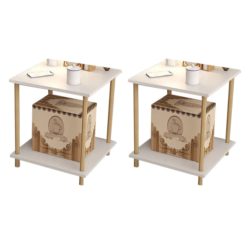 Modern houten bed nachtkastje open opberg nachttafel voor slaapkamer