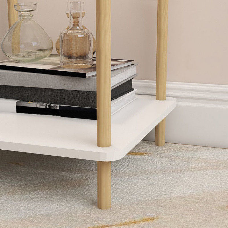 Modern houten bed nachtkastje open opberg nachttafel voor slaapkamer