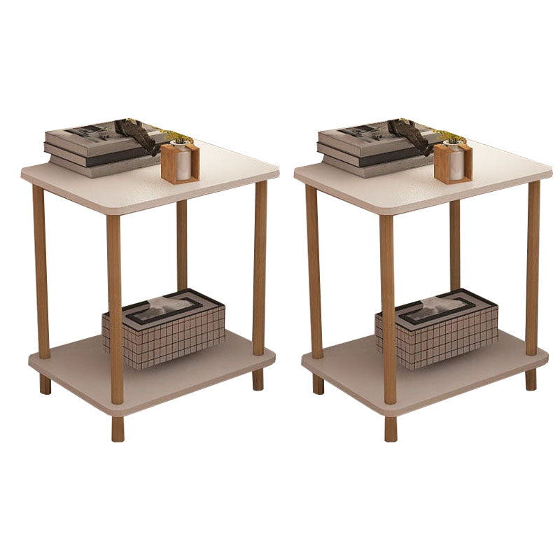 Modern houten bed nachtkastje open opberg nachttafel voor slaapkamer