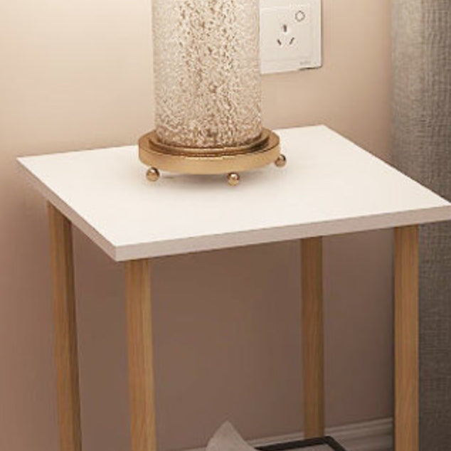 Modern houten bed nachtkastje open opberg nachttafel voor slaapkamer