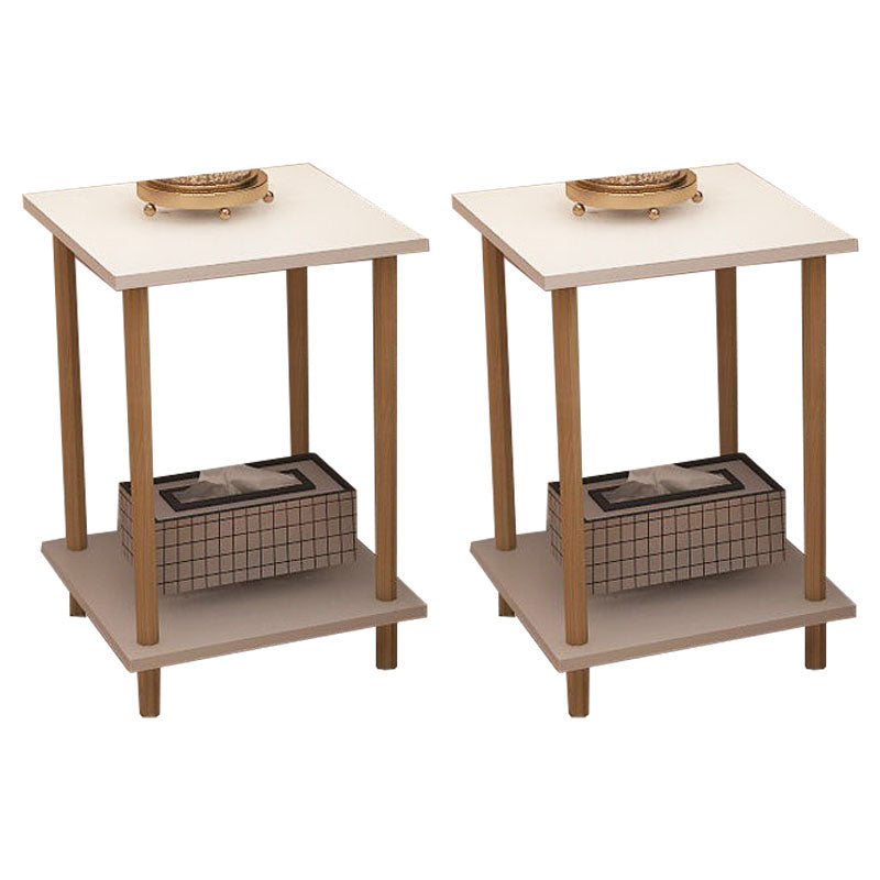 Modern houten bed nachtkastje open opberg nachttafel voor slaapkamer