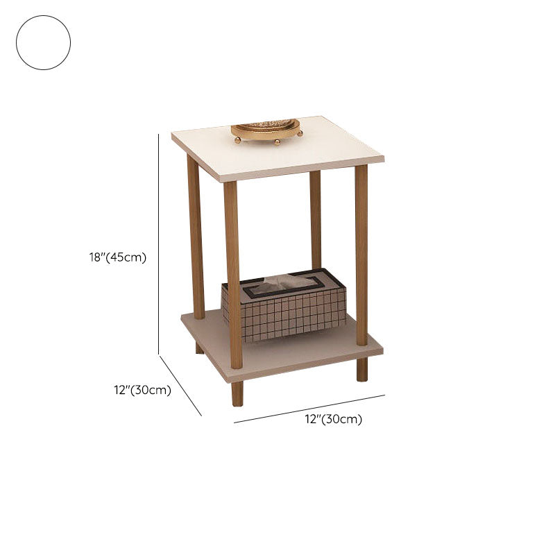Modern houten bed nachtkastje open opberg nachttafel voor slaapkamer