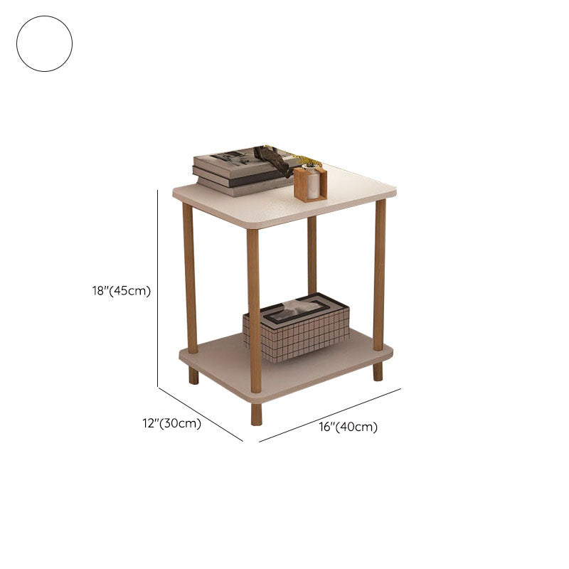 Modern houten bed nachtkastje open opberg nachttafel voor slaapkamer